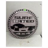 Cave Dome Shaped Metal Wall Sign - Surf Rated 4 x
