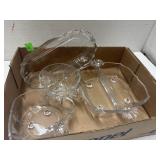 Vintage Clear Glass Serving Lot