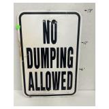 Metal Sign - No Dumping Allowed