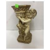 vintage ceramic cherub statue planter