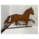 Wooden Horse Decor Hanging - cracked - could be
