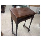 Vintage Dictionary / Bible Table on Wheels