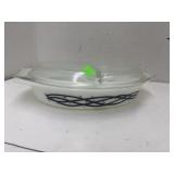 Vintage Pyrex Divided Dish Barbed Wire Design