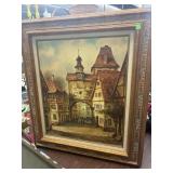 Framed Signed Painting on Canvas - Samberger