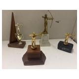 Vintage Archery Trophies Lot