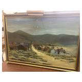 Framed Sign Painting on Canvas - Signed Ackerman