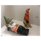 Sleeping Gnome w/ Dog - Indoor / Outdoor / Garden
