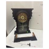 Vintage Clock Parts  w/ Key - not working - needs