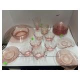 Pink Depression Glass Lot