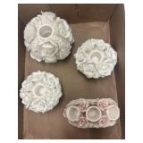 Vintage Porcelain Candle Holders Lot