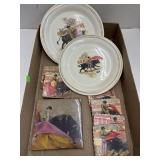 2 Bull Fighter Plates, Coasters, Decor