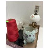 Porcelain Egg, Lamp, String, Misc