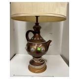 Mid Century Style Pottery Lamp - some tiny chips