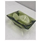 Green Glass Ashtray
