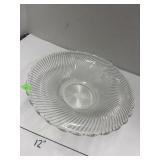 Federal Glass Clear Swirl Large Serving Bowl