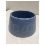 Vintage McCoy Pottery Glazed Blue Dog Bowl