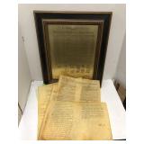 Framed Metal Declaration of United States of