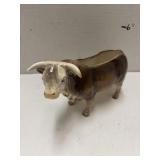 Vintage ceramic porcelain bull planter