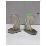 Marble Horse Bookends