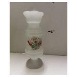 Vintage White Opaline Floral Vase