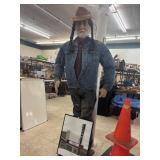 Styrofoam Statue Figure w/ Denim Clothing  &
