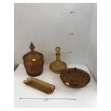 Amber Glassware Pieces
