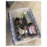 Tote of Kitchen Supplies