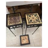 2 Tile-Too Plant Stands and Extra Tile