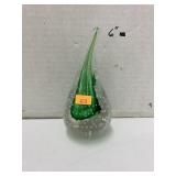 Signed Adam Jablonski art glass teardrop paper