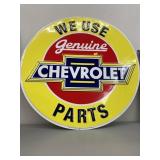 Metal Chevy parts sign