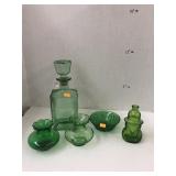 Green Glass Pieces