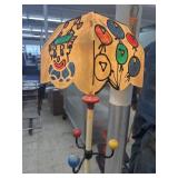 Vintage Clown Decor Floor Lamp - plastic shade