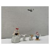 Disney Miniature Snow White Figures, Bone China