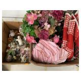 Flowers, Quilt (stained), Christmas decor, misc