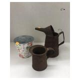 Metal Bucket, Cup, etc.