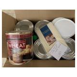 6 cans of wheat, beans, rice, oats - expired