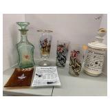Decanters, Glasses, Trays