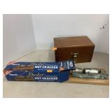 Wooden Box and Rocket Nut Cracker