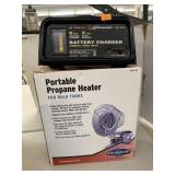 Battery charger and portable heater