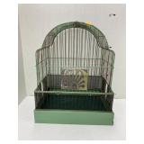 Antique sage green bird cage