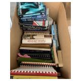 Box of cookbooks and misc