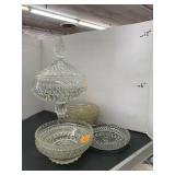 Clear Glass Dish, Bowls, Tray