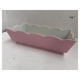 Vintage Pink Hull Pottery Rectangular Planter,
