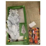 Pre lit table top tree and carving kit