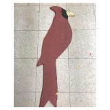 Wooden Wall Decor Cardinal Bird approx 40 Inches