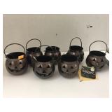 7 Halloween Jack-oï¿½-lantern candleholders