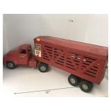 Metal Livestock Van Semi Truck, Tonka, Erik Co.