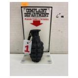 Grenade Complaint Dept. decor