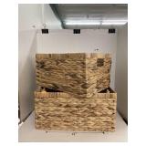 Pr. Of woven storage baskets