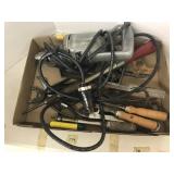 Flat of Tools, Drill, Pliers, Square